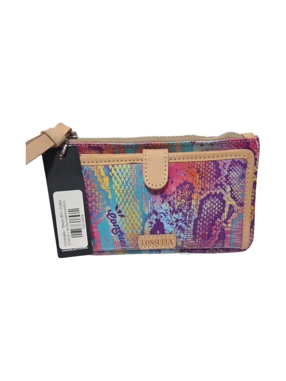 Consuela Multicolor STEPH Snakeskin-Print SLIM WALLET